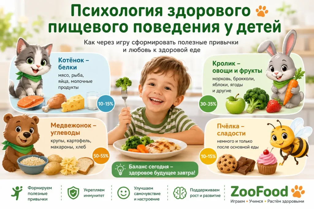 Психология пищевого поведения у детей — формирование здоровых привычек питания через игру ZooFood